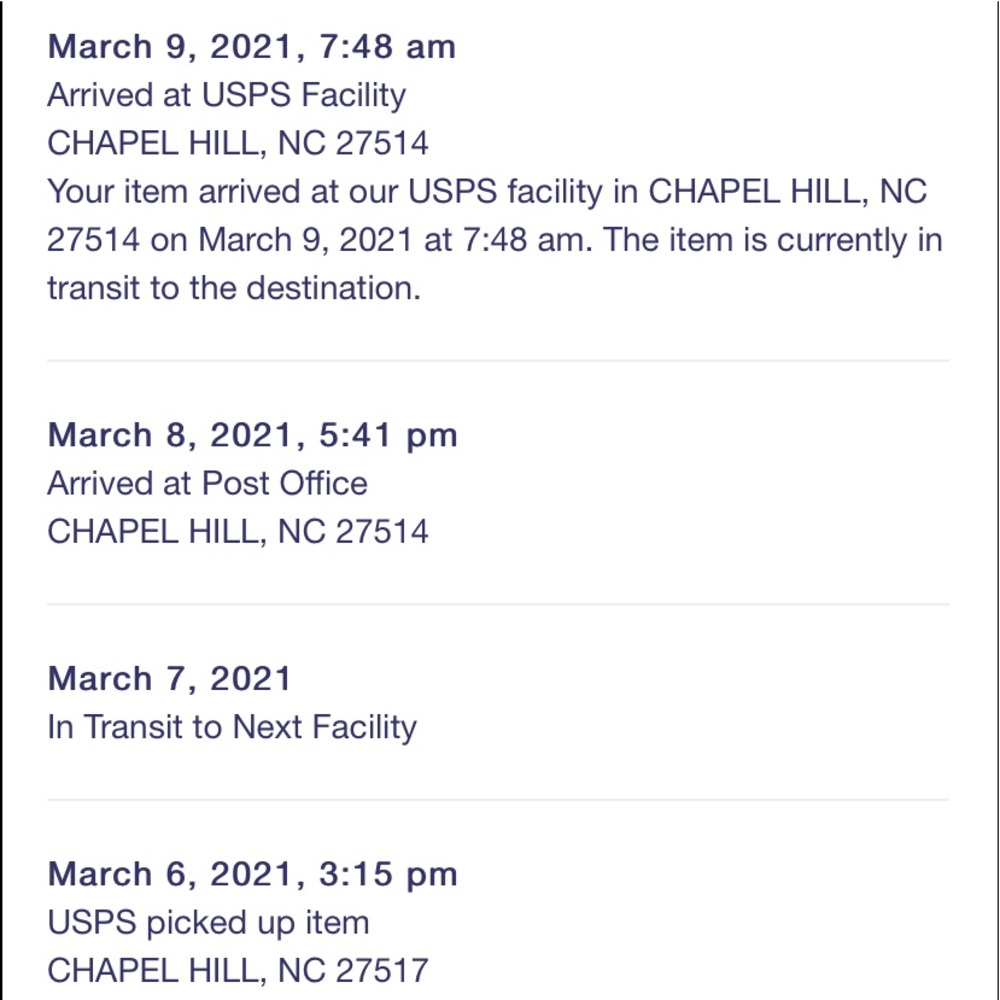 Status of package